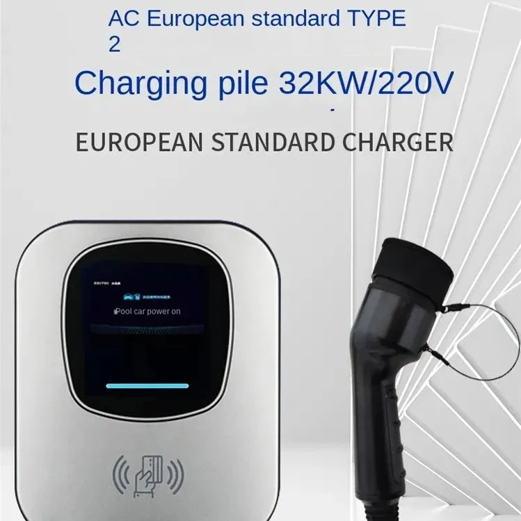 Smart Single Phase Wallbox Type 2 Gbt 32A EV Car Charger Electric Charging Pile Station Wallbox 7kw 22kw AC EV Charger Adapter